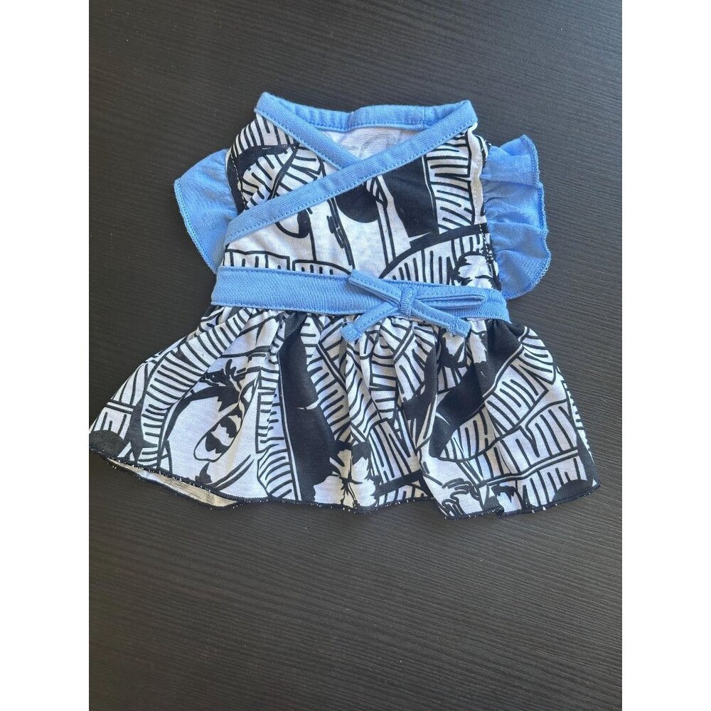 Vibrant Life Dress, Ruffle, Tropical, Black/White, XXS (Extra extra small). New!